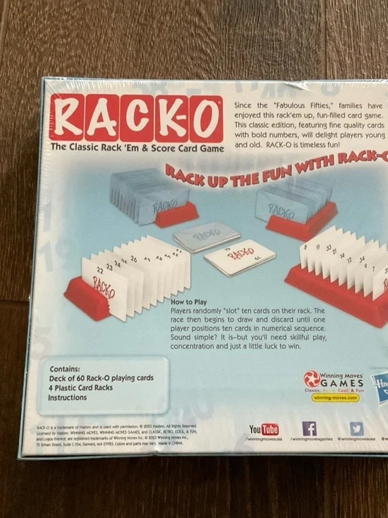 Classic Rack 'Em Score Card Game - Red - Picture 2 of 2